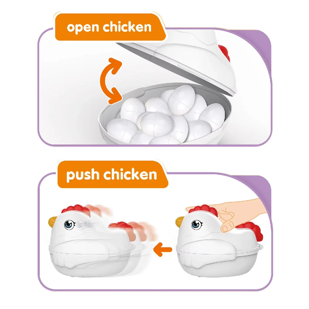 12 Matching Eggs Montessori Sensory Baby Toys Easter Eggs Chicken