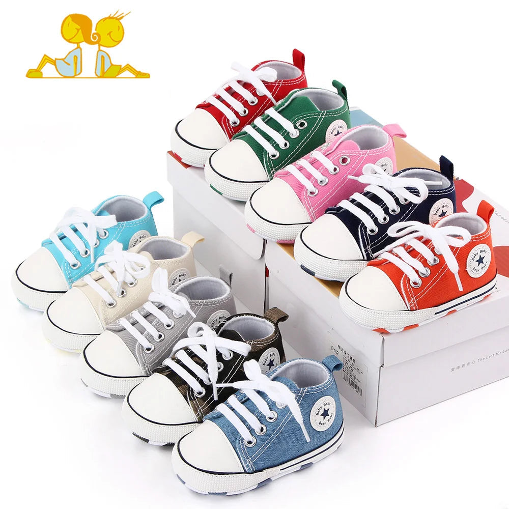 Boys Girls Classic Canvas Casual Sneakers Newborn First