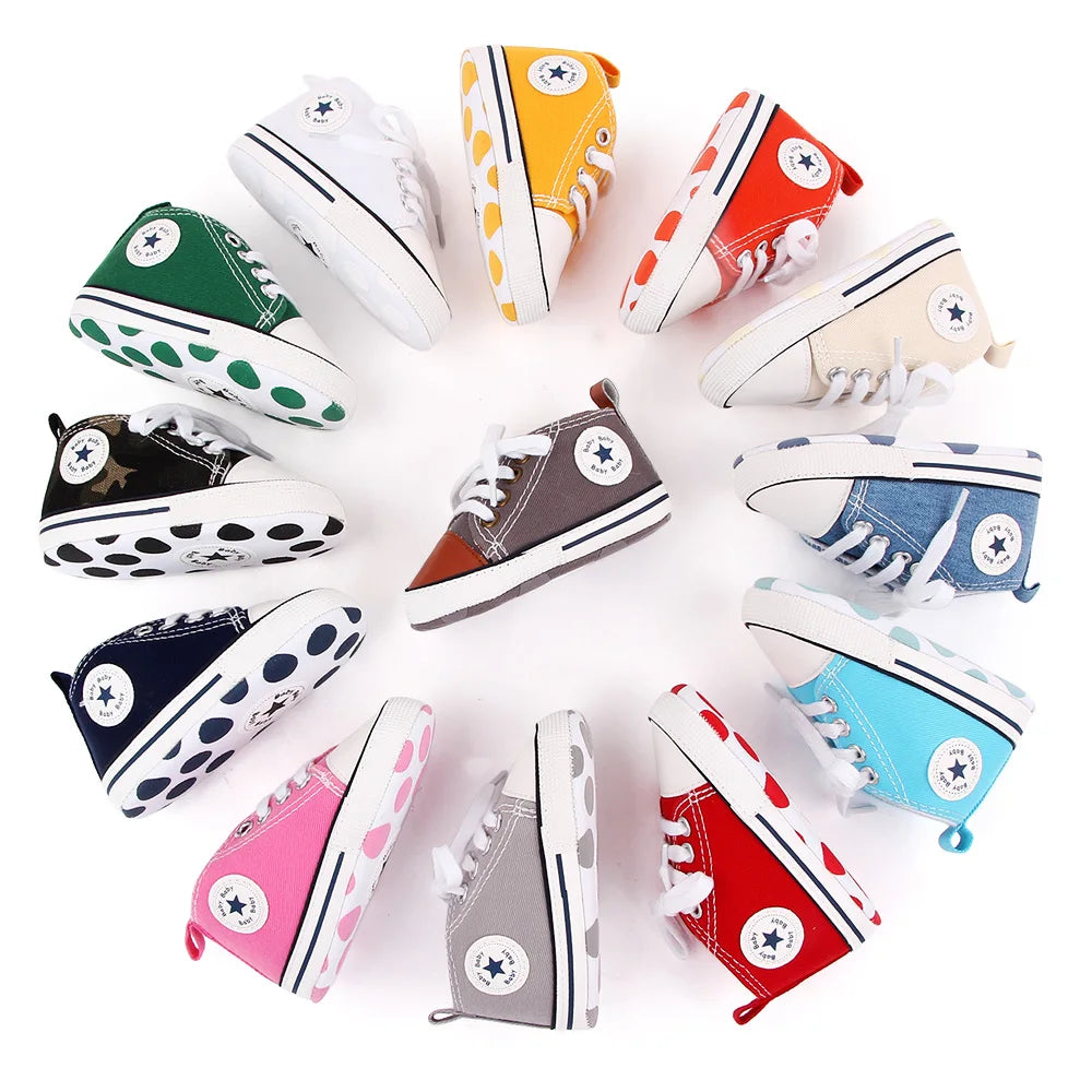 Boys Girls Classic Canvas Casual Sneakers Newborn First
