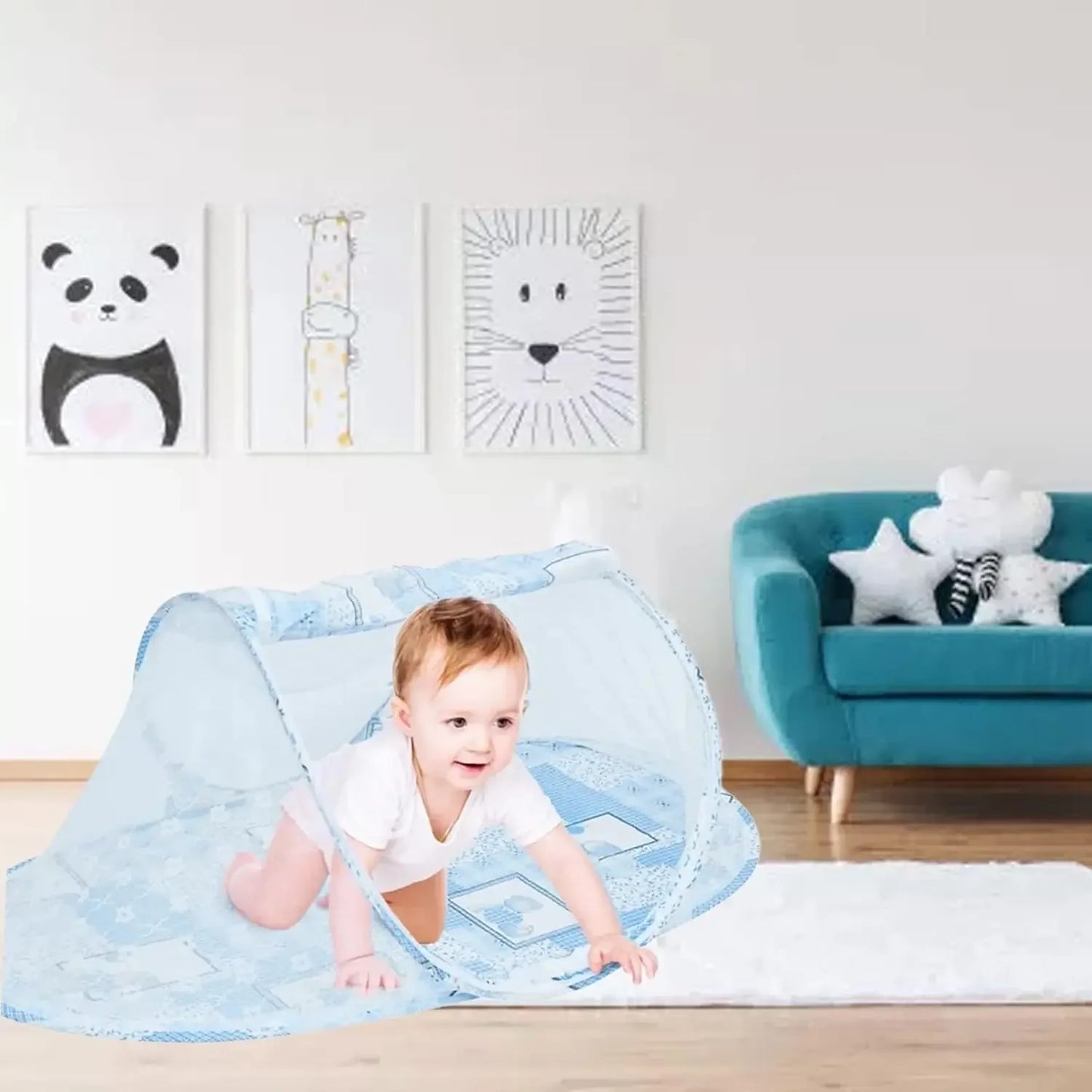 High Density Mesh Children's Mosquito Net Free Installation Portable