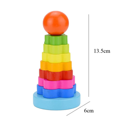 Kids Montessori Wooden Toys Macaron Blocks Learning Toy Baby Music