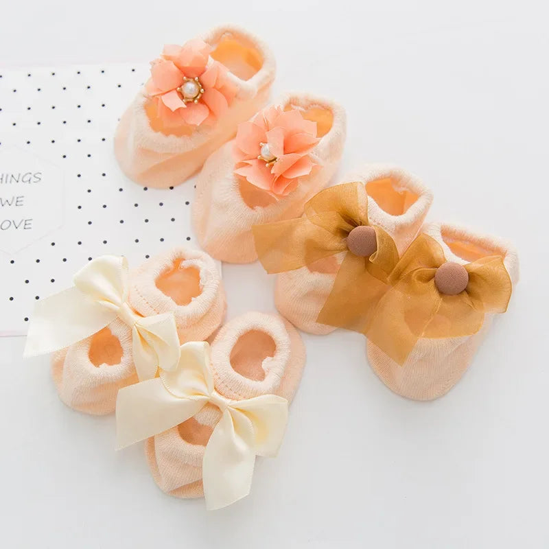 Lace Flower Baby Socks