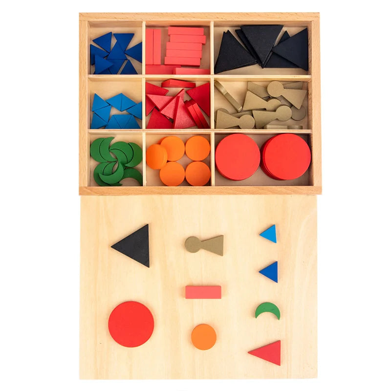 Kindergarten Montessori Wooden Toys Winder Object Permanence Box