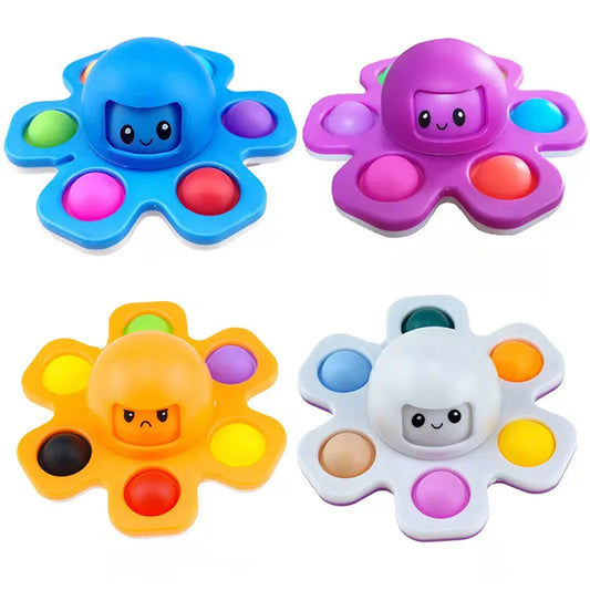 Octopus Finger Toy Spinner Expressions Push Press Bubble Sensory