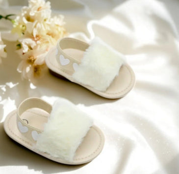 Breathable Front Cute Plush Baby Girl Shoes