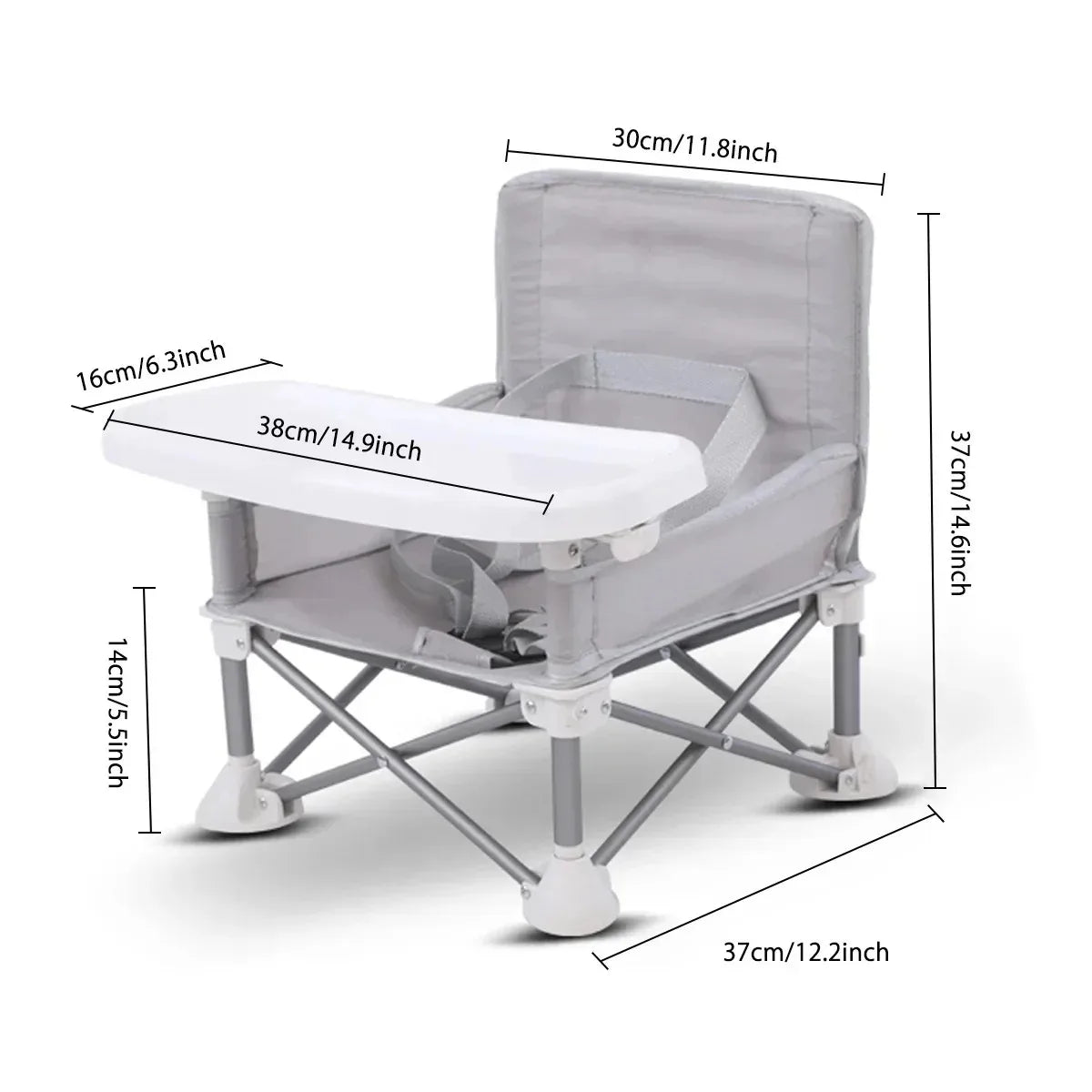 Aluminium Alloy Foldable Portable Compact Baby Chair With Safe Belt