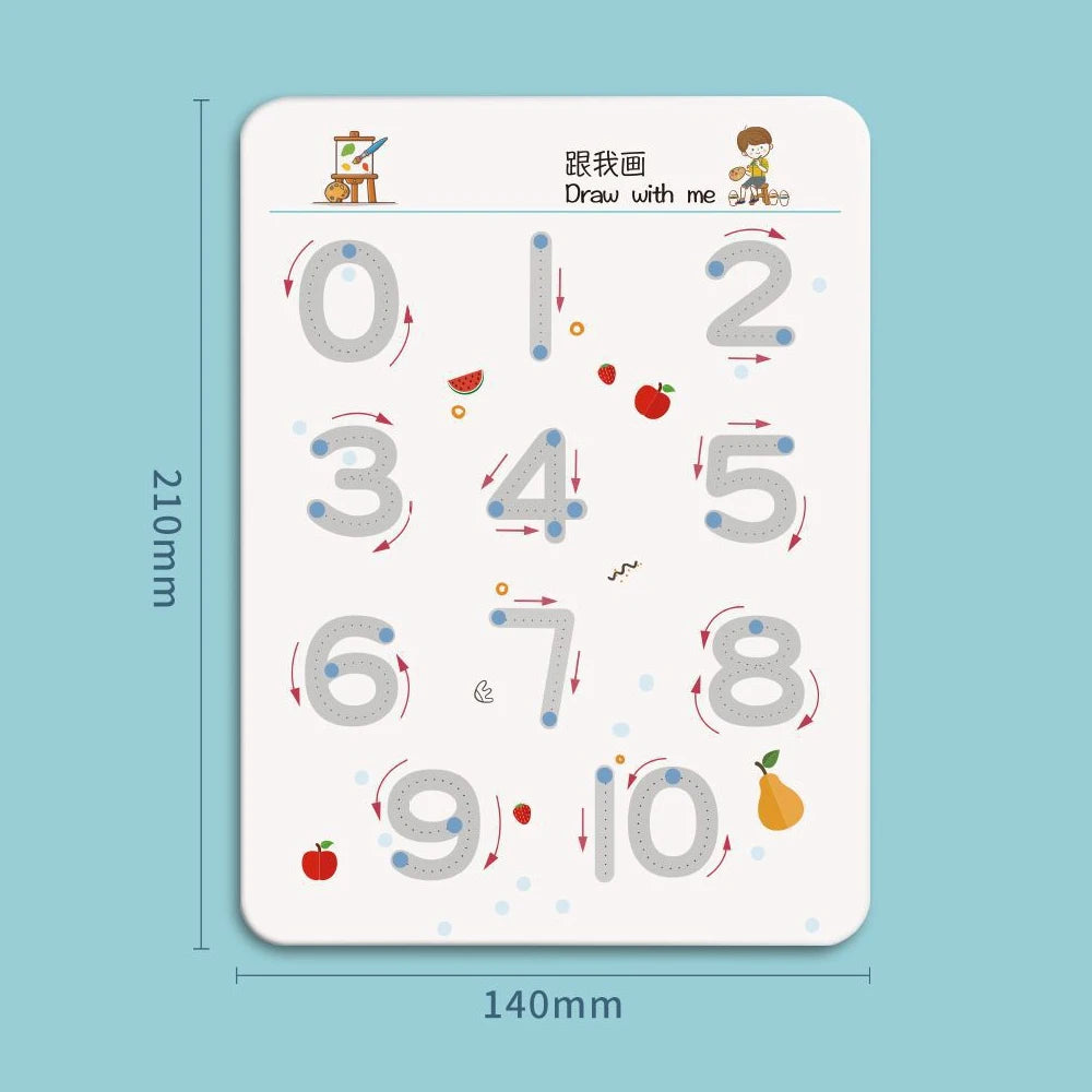 Reusable Pen Control Training Book for Children Tracing