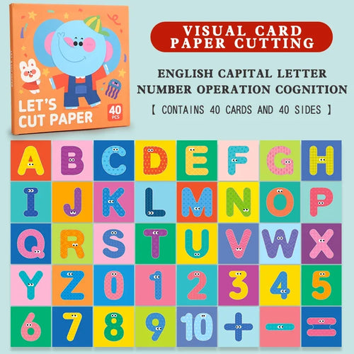 Children Craft Toys Cartoon Animal Origami Paper Cutting Book Kids