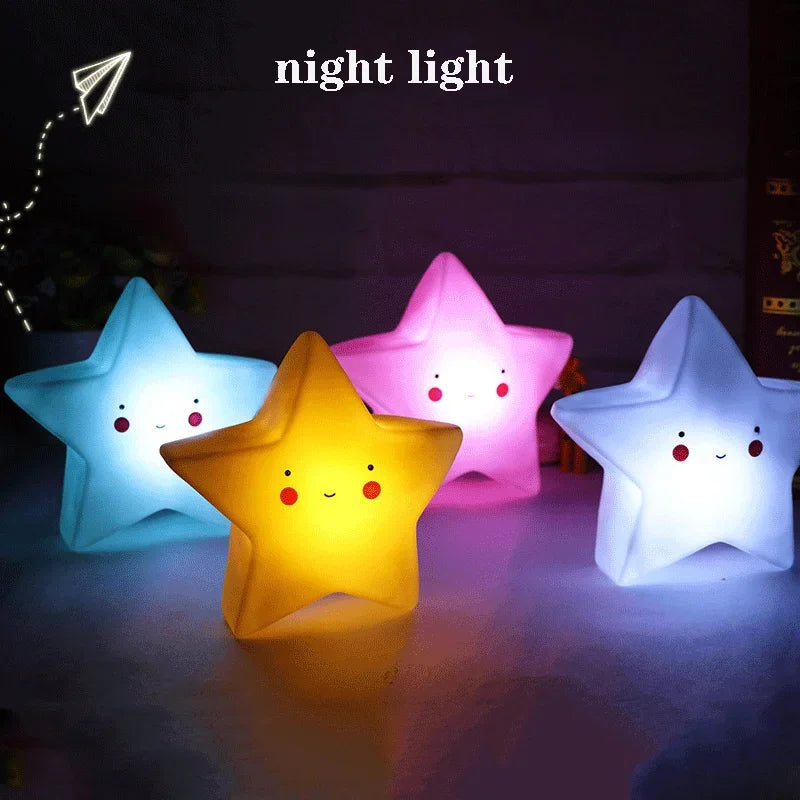 Mini LED Night Light Cartoon Fantasy Star Moon Interior Lighting