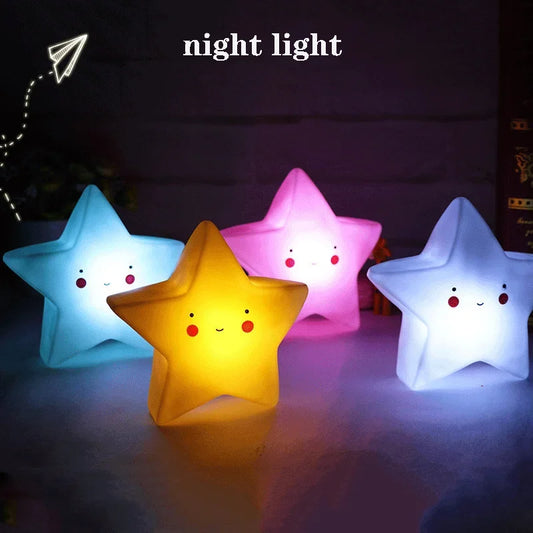 Mini LED Night Light Cartoon Fantasy Star Moon Interior Lighting