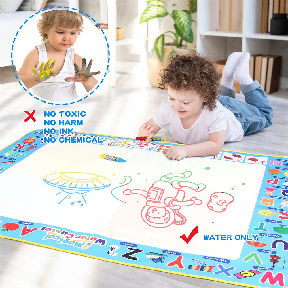 100x80CM Water Drawing Mat with Reusable Pens, Drawing