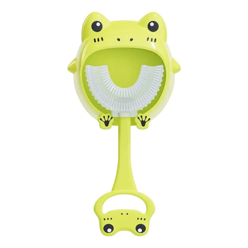 U-shape Kids Toothbrush Cartoon Print With Holder