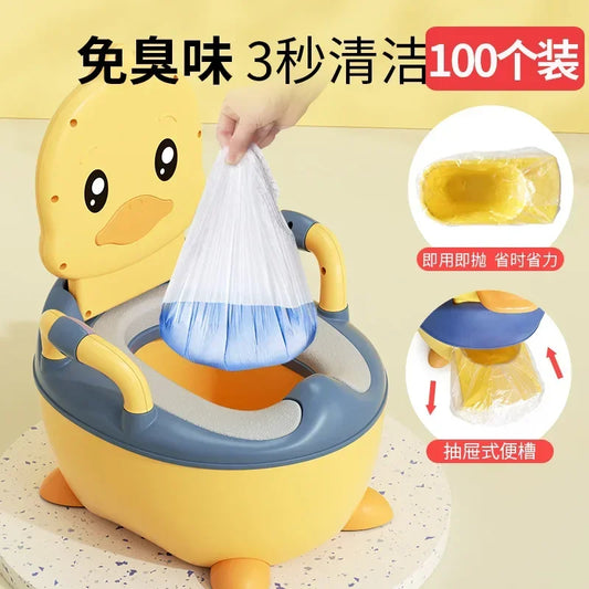 Baby Potty Training Seat Cartoon Duck Type Soft Hard Cushion Clamshell