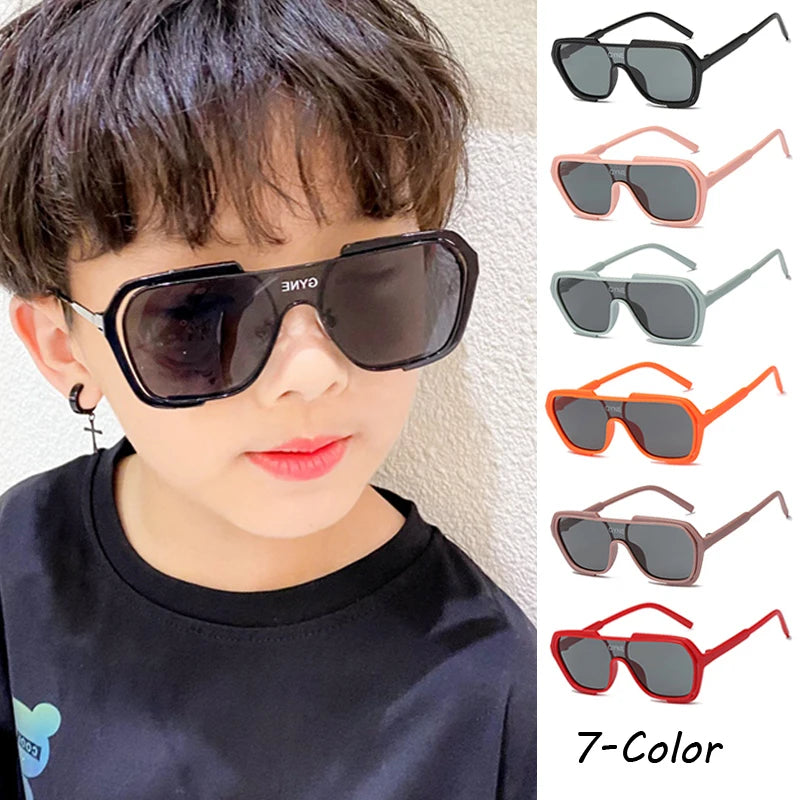 Children Fashion Retro Sunglasses One Piece Boys Girls