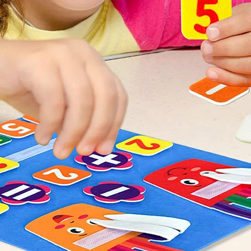 Puzzle Felt Early Education Toys Palm/Pencil Digital Learning Board