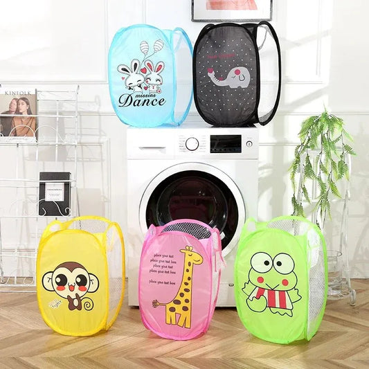 Dirty Clothes Folding Basket Household Children's Toy Storage (Random)