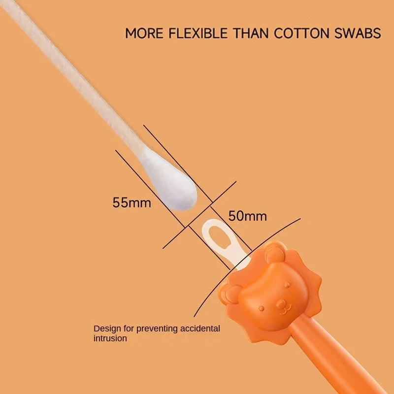 Baby Cleaner Spoon Double-Headed Soft Wax Curette Picker Nose Cleaner Silicone Ear Wax Pickers Clean Tweezers