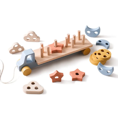 Wooden Train Montessori Baby Educational Toy