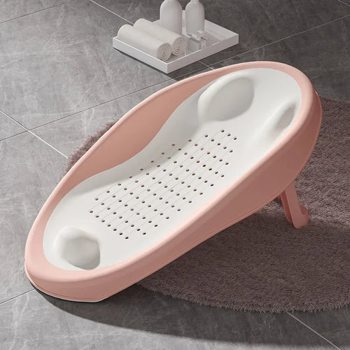 Foldable Baby Bath Seat - Non-Slip PP Shower Net Support, Ergonomic