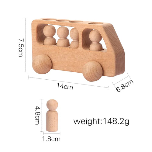 Wooden Train Montessori Baby Educational Toy