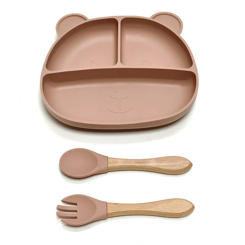 Children Dinner Silicone Tableware Supplement Plate