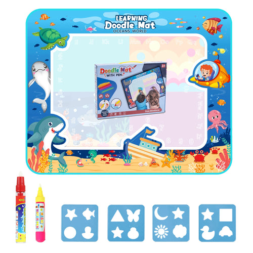 Magic Water Drawing Mat Coloring Doodle Mat with Magic Pens Montessori