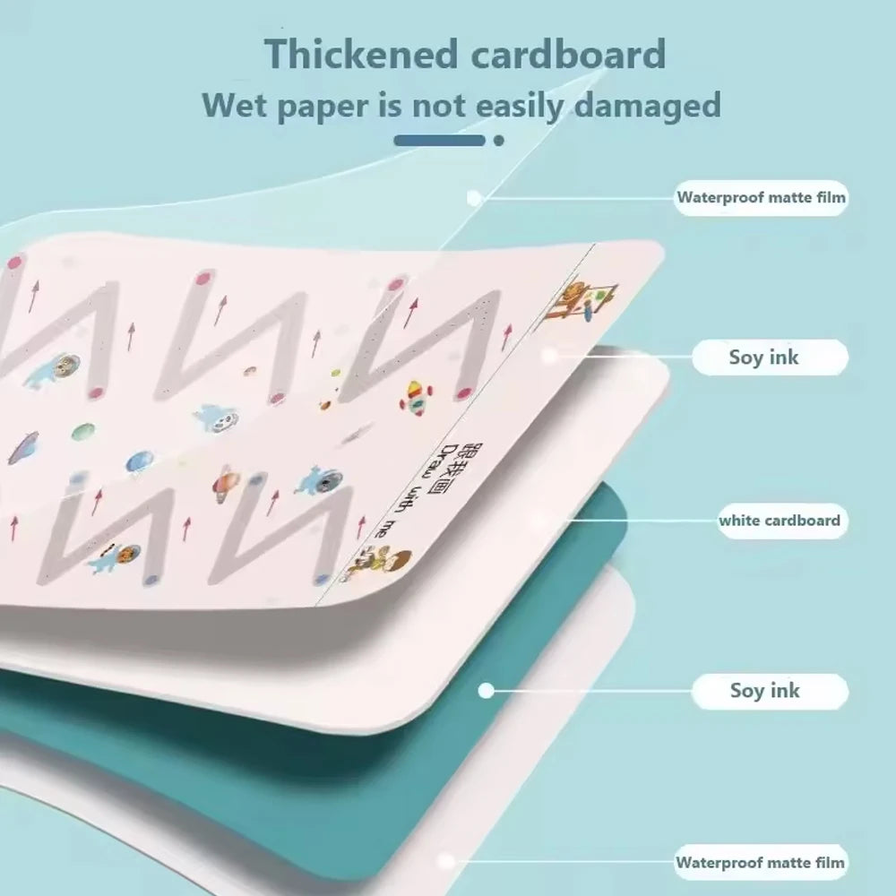 Reusable Pen Control Training Book for Children Tracing