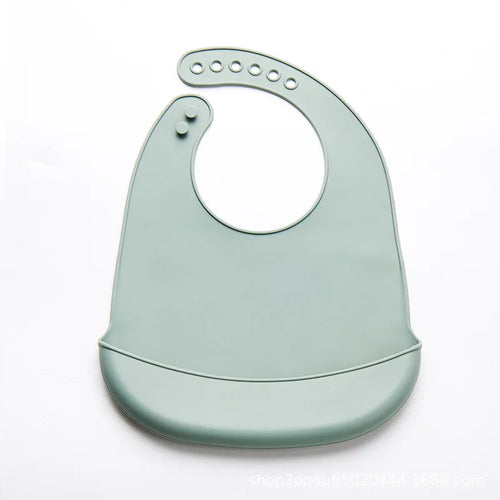 Baby Silicone Bib Babies Waterproof Bib Solid Color
