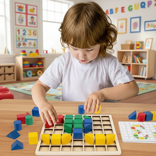 Montessori Color Shape Blocks