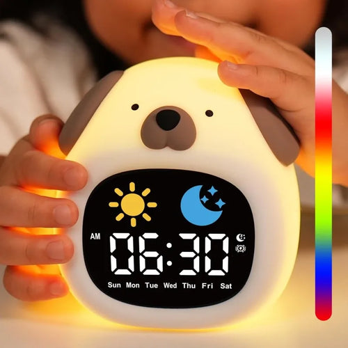 Kids Puppy-Shape Toddler Sleep Training Clock