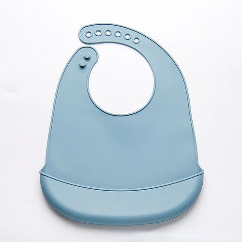 Baby Silicone Bib Babies Waterproof Bib Solid Color