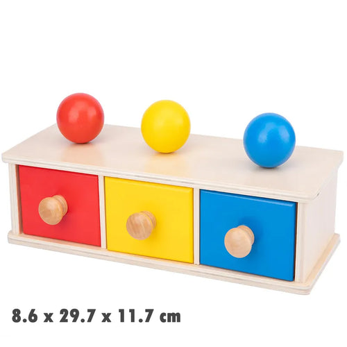 Kindergarten Montessori Wooden Toys Winder Object Permanence Box