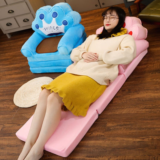 Children Cute Cartoon Folding Small Sofa Bed