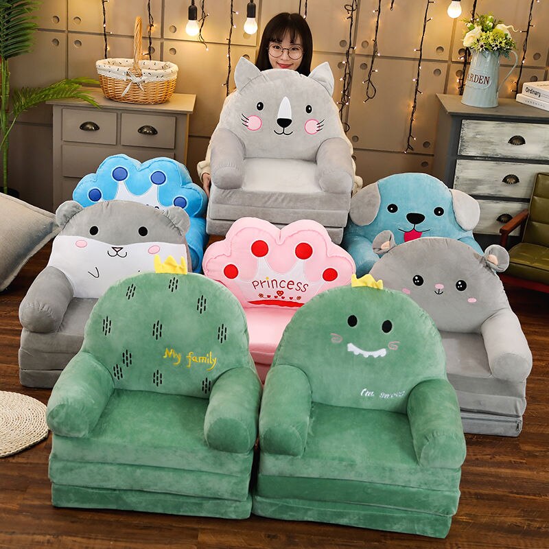Children Cute Cartoon Folding Small Sofa Bed