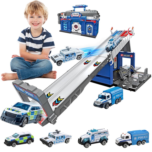 Toddler Toys for 3-7 Years Old Boys, Police Cars Toy Set for Kids