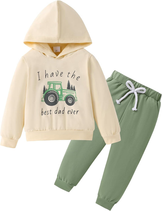 Letter Printed Short Sleeve with Pants 2Pcs Clothing Set 1T-6Y