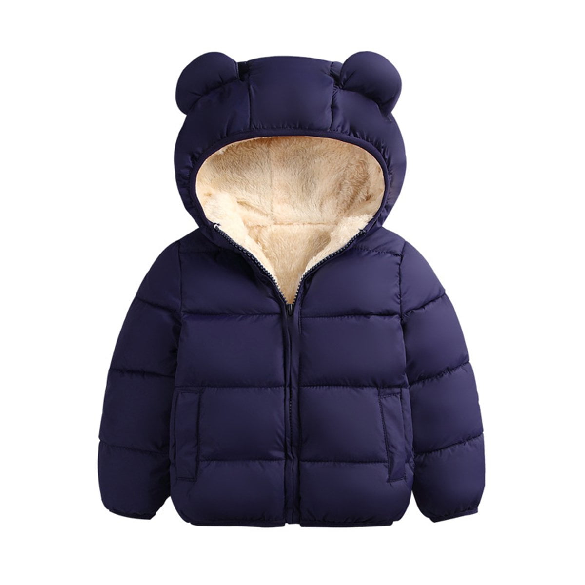 Bear Hooded Coat Winter Thick Jacket Winter Outwear  Clothing Sets 3M-6Y