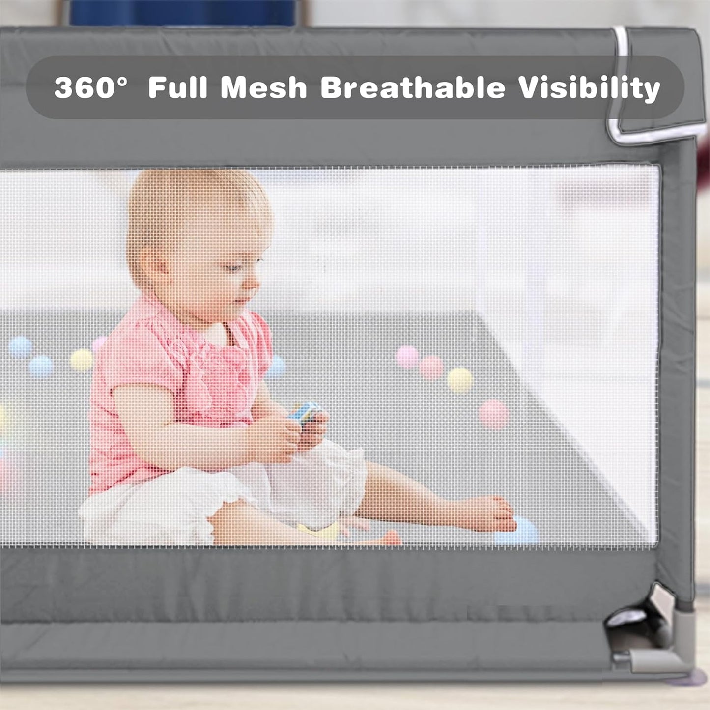 Baby Playpen, 50X50X27" Large Activity Center with Gate, Anti-Slip Base