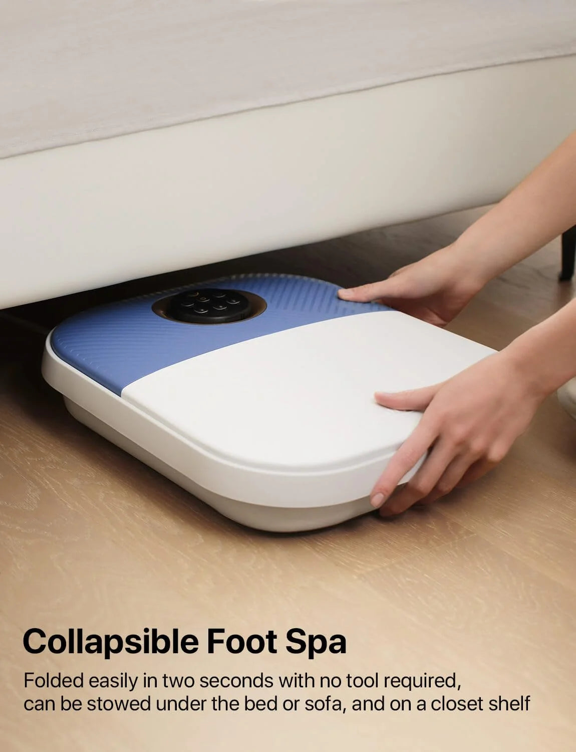 Collapsible Foot Spa Bath Massager with Heat, Remote Control, Temperature Control, Bubbles, Pumice Stone, Timer