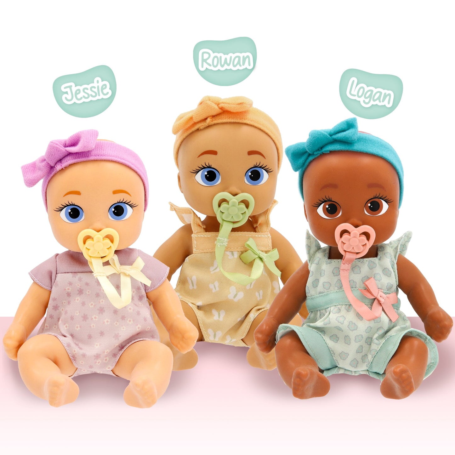 Mini Logan Realistic Doll, Soft Skin, Blue Outfit, 9-Inch Tall, 18M+