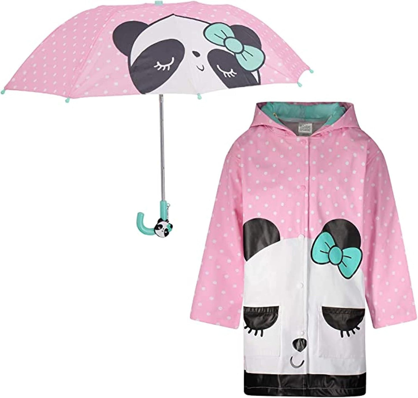Kids Umbrella & Rain Coats Set - for Girls and Boys 3-9Y  