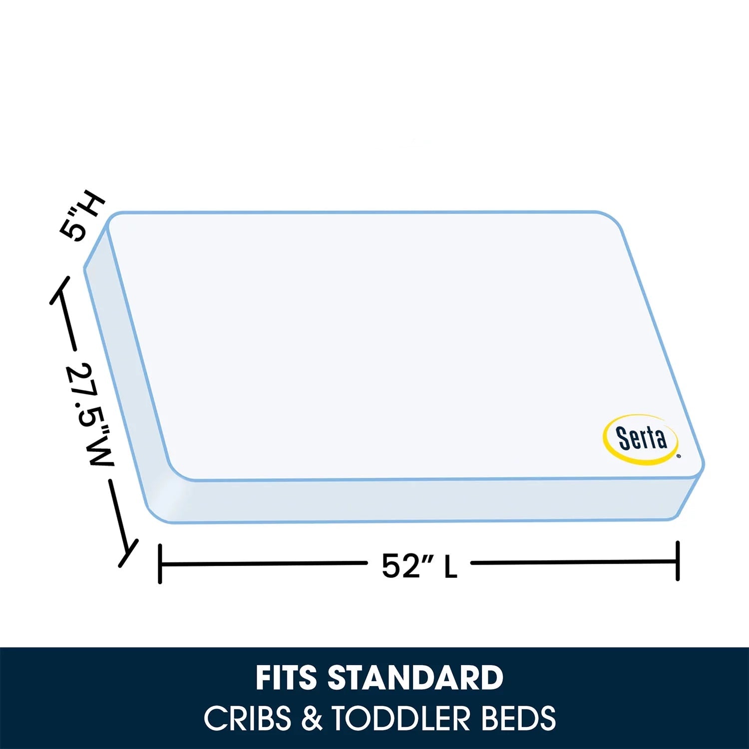 Sertapedic Bloom Toddler Mattress, Sustainably Sourced Fiber Core, GREENGUARD Gold Certified