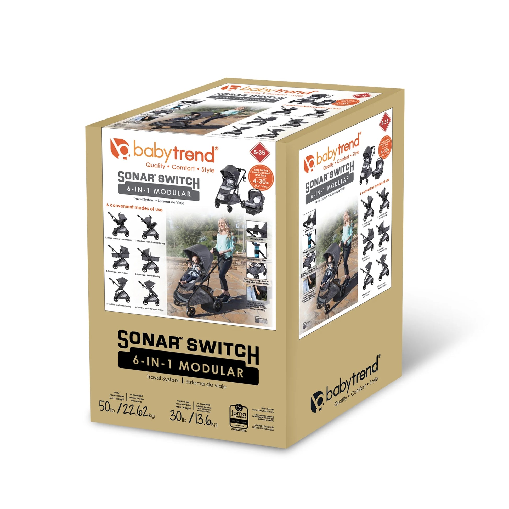 Sonar Switch Modular Travel System with Ez-Lift plus Infant Car Seat