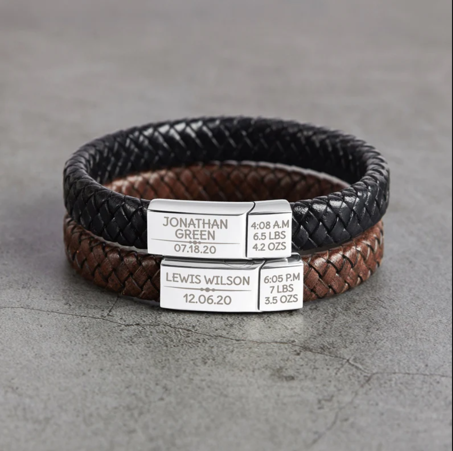 Perfect Personalized Dads Cuff Bracelet