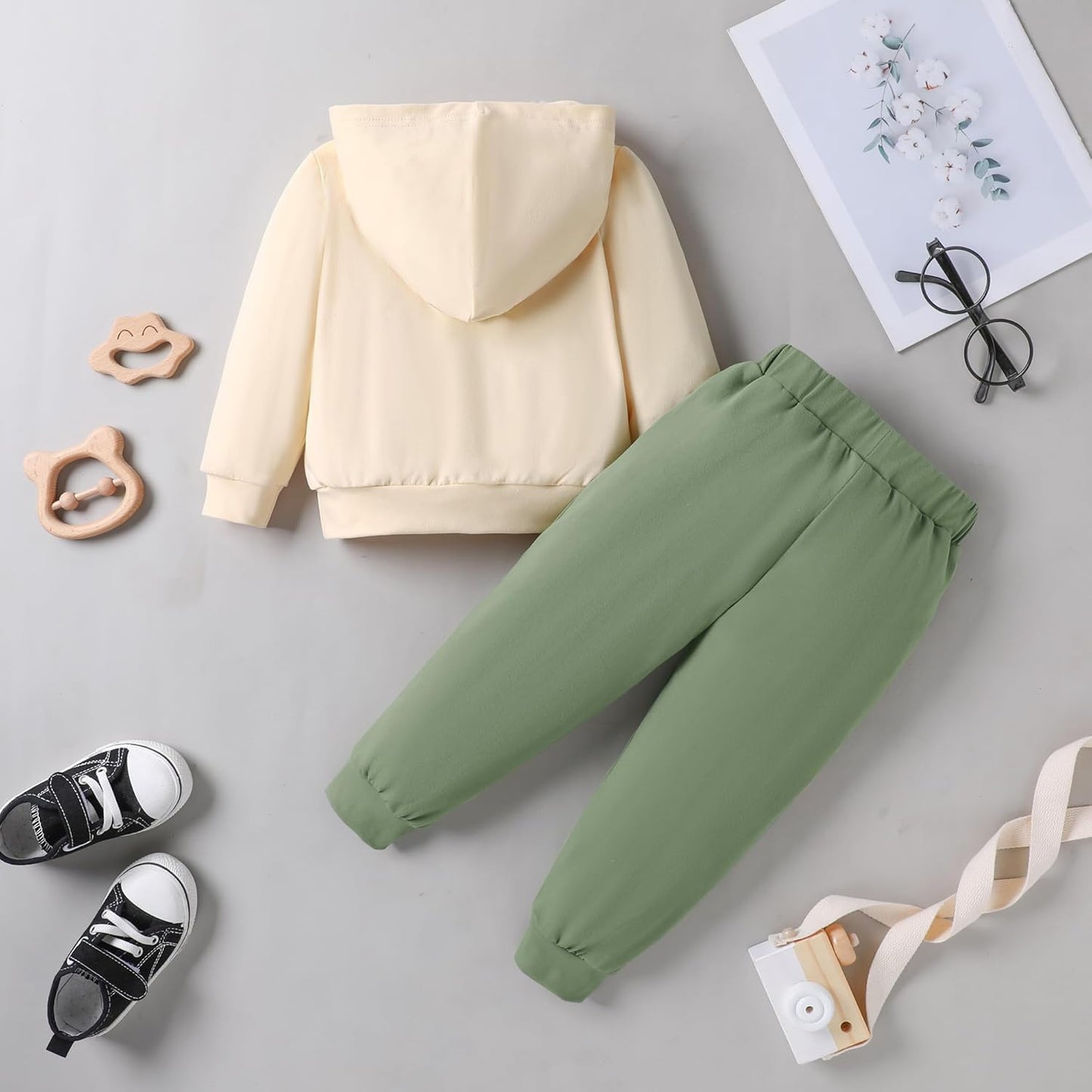 Letter Printed Short Sleeve with Pants 2Pcs Clothing Set 1T-6Y