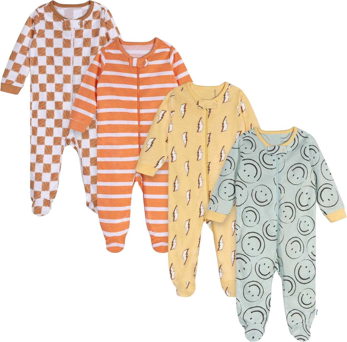 Baby-Boys 4-Pack Sleep 'N Play Footies