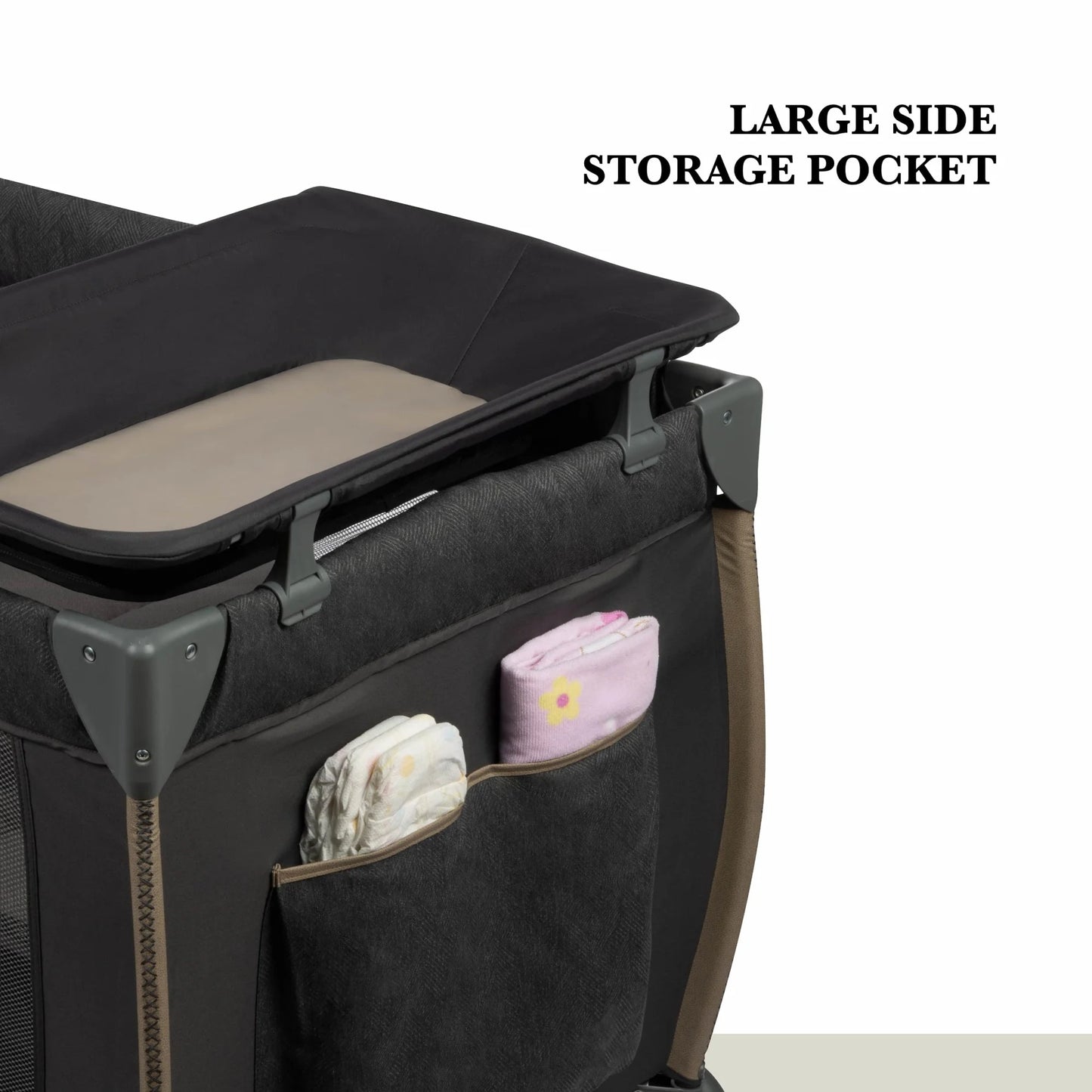 Play Yard with Full Size Rocking Bassinet, Castle Point