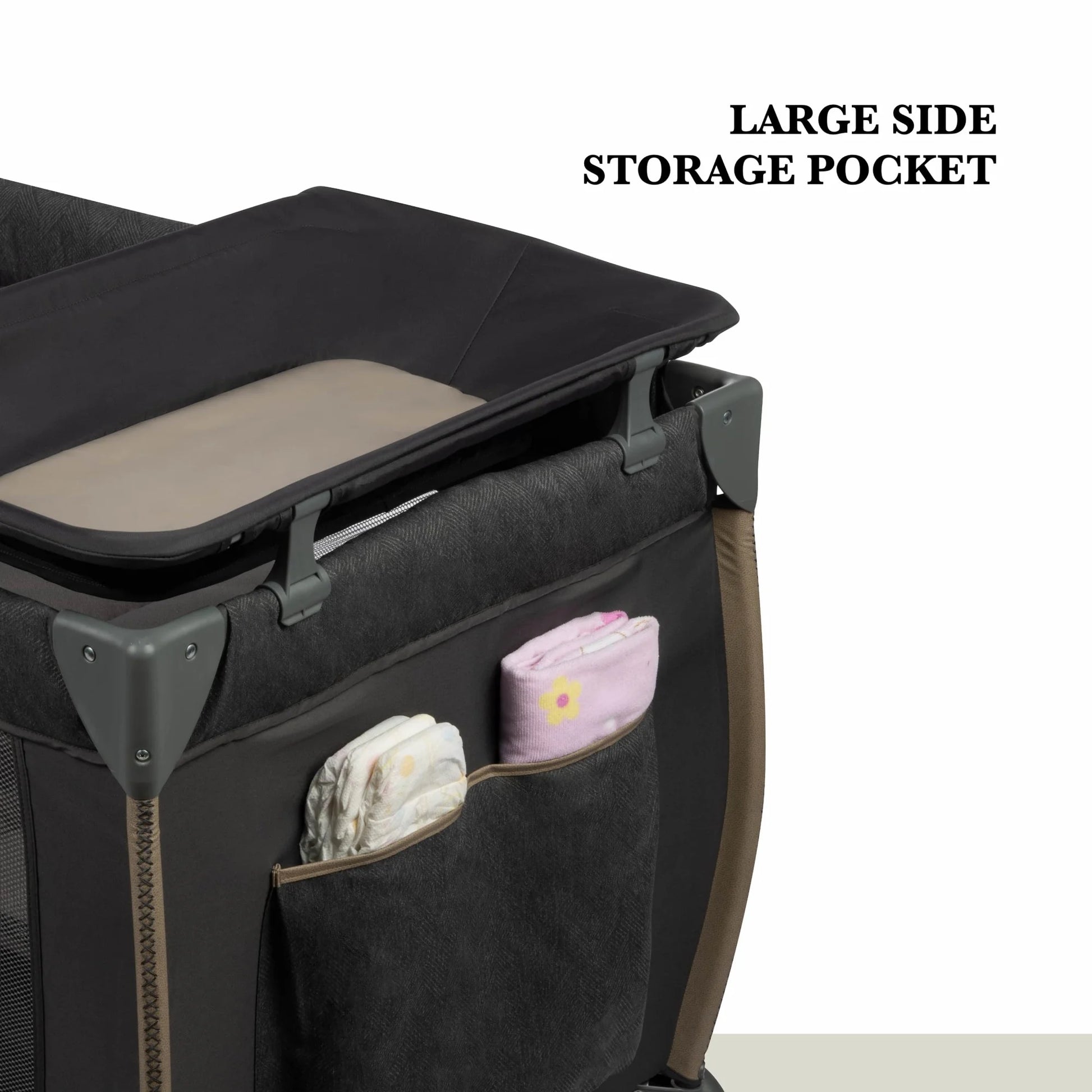 Play Yard with Full Size Rocking Bassinet, Castle Point