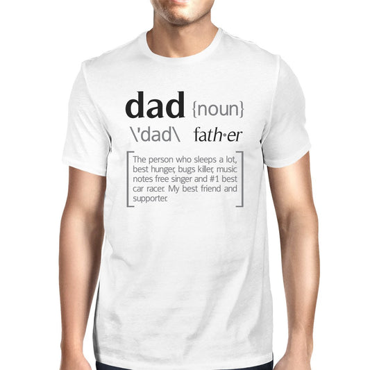 Dad Noun White Cotton Tee