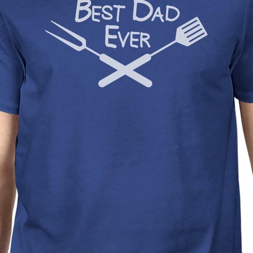 Best Dad Blue Graphic Tee For Barbeque